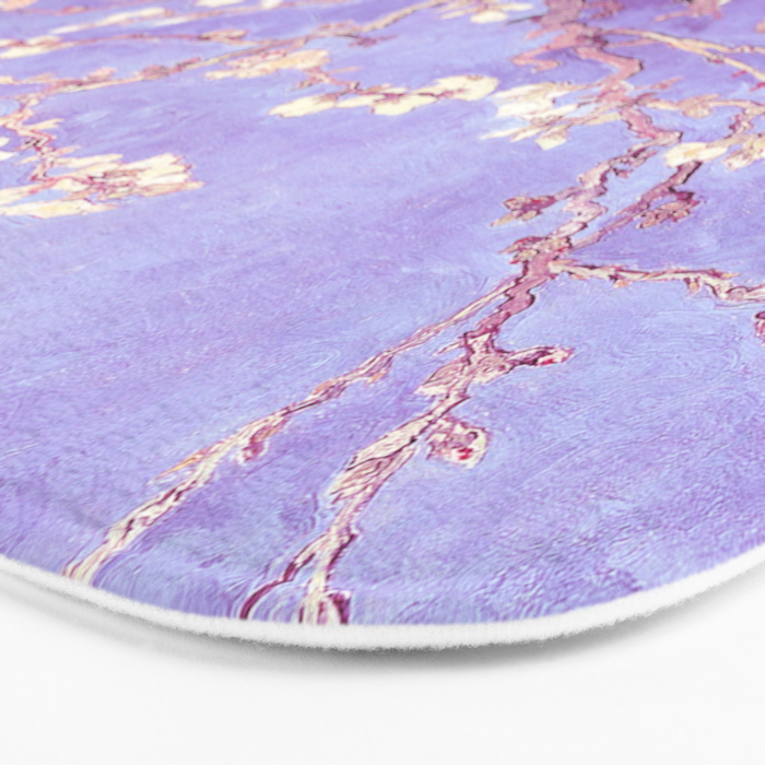 Van Gogh Almond Blossoms Orchid Purple Bath Mat Gallery Image 3