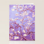 Van Gogh Almond Blossoms Orchid Purple Stationery Card Gallery Image 2