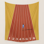 Track and Field Sprinter Wall Tapestry Gallery Image 4