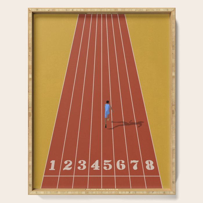 Track and Field Sprinter Serving Tray Gallery Image 1