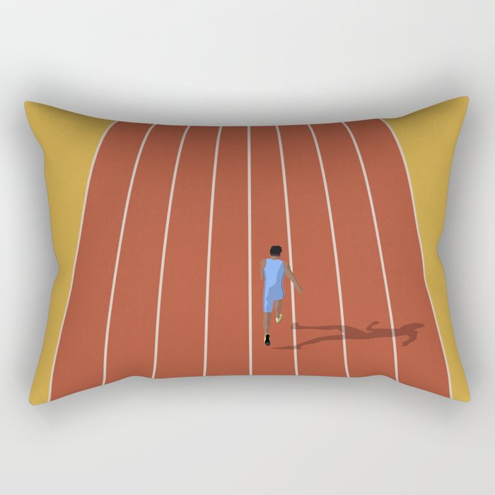 Track and Field Sprinter Rectangular Pillow Gallery Image 2