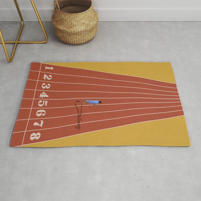 Track and Field Sprinter Rug Gallery Image 1