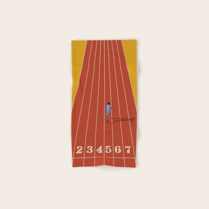 Track and Field Sprinter Bath Towel Gallery Image 1