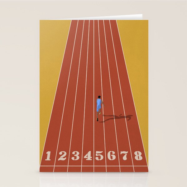 Track and Field Sprinter Stationery Card Gallery Image 1