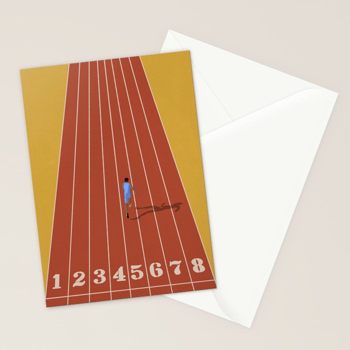 Track and Field Sprinter Stationery Card Gallery Image 2