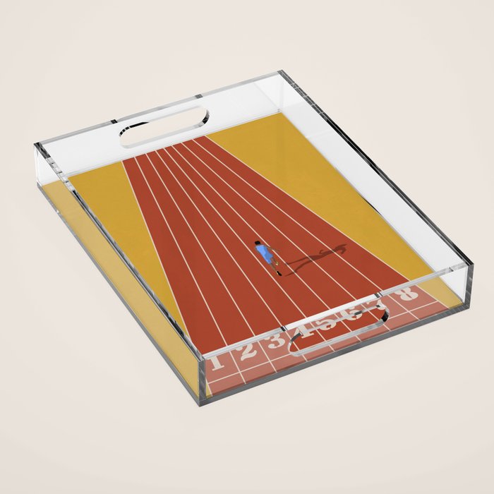 Track and Field Sprinter Acrylic Tray Gallery Image 1