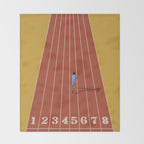 Track and Field Sprinter Throw Blanket Gallery Image 2