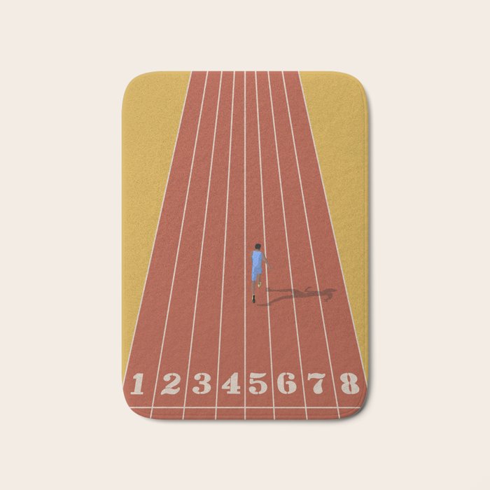 Track and Field Sprinter Bath Mat Gallery Image 1