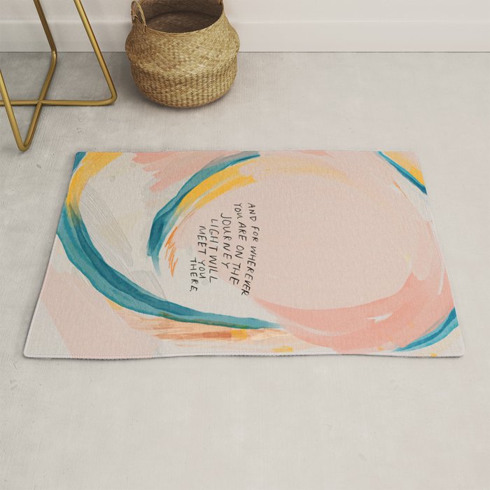 "And For Wherever You Are On The Journey Light Will Meet You There." Rug Gallery Image 1