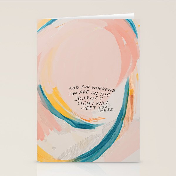 "And For Wherever You Are On The Journey Light Will Meet You There." Stationery Card Gallery Image 1