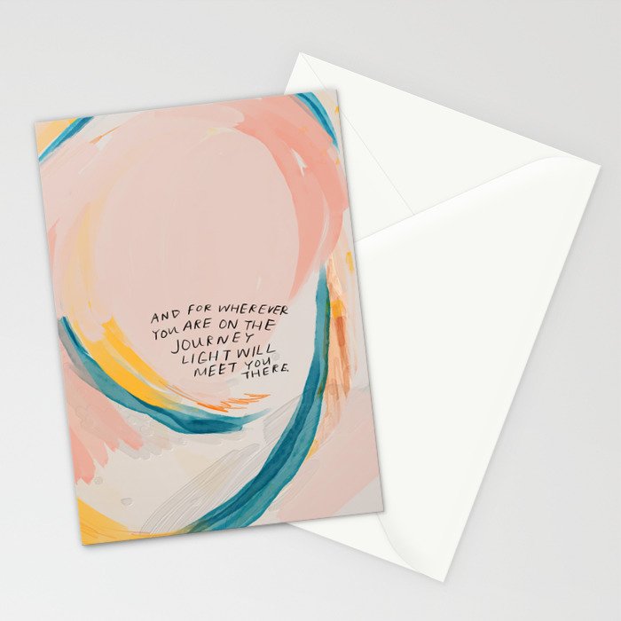 "And For Wherever You Are On The Journey Light Will Meet You There." Stationery Card Gallery Image 2