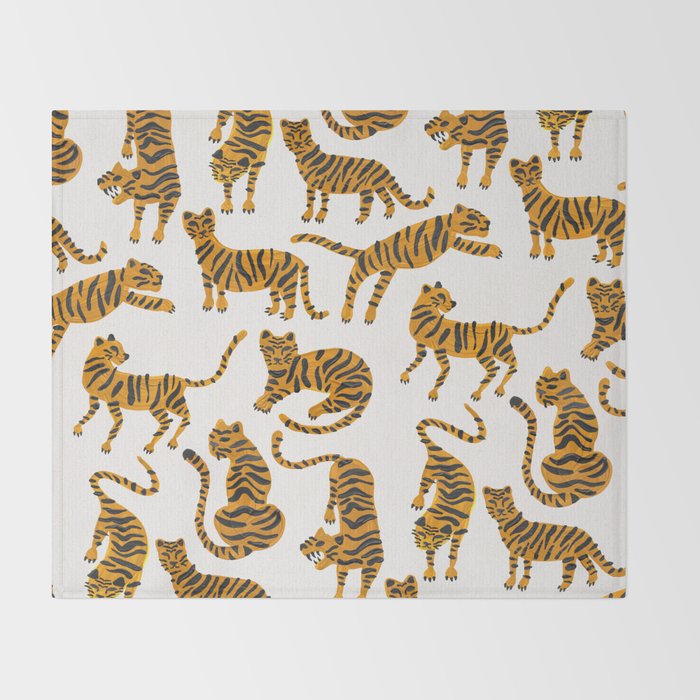 Tiger Collection - Orange Palette Throw Blanket Gallery Image 2