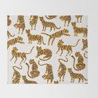 Tiger Collection - Orange Palette Throw Blanket Gallery Image 2