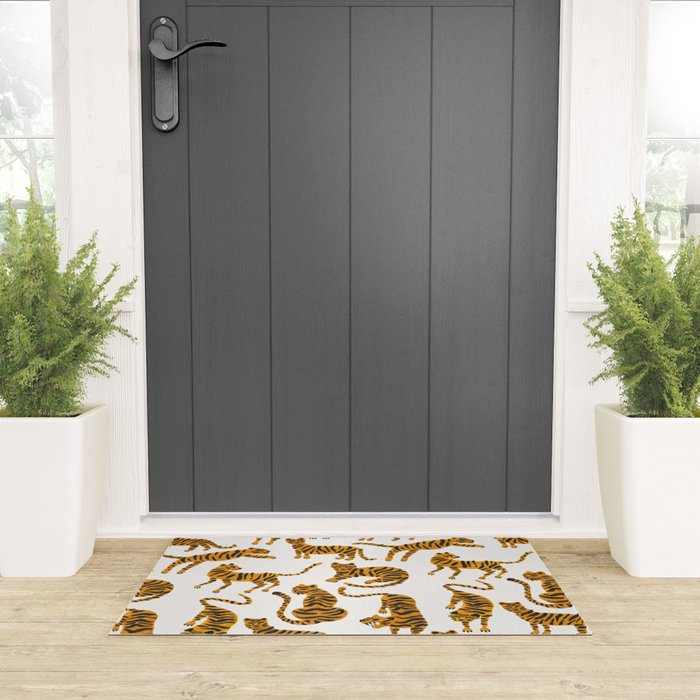 Tiger Collection - Orange Palette Welcome Mat Gallery Image 3