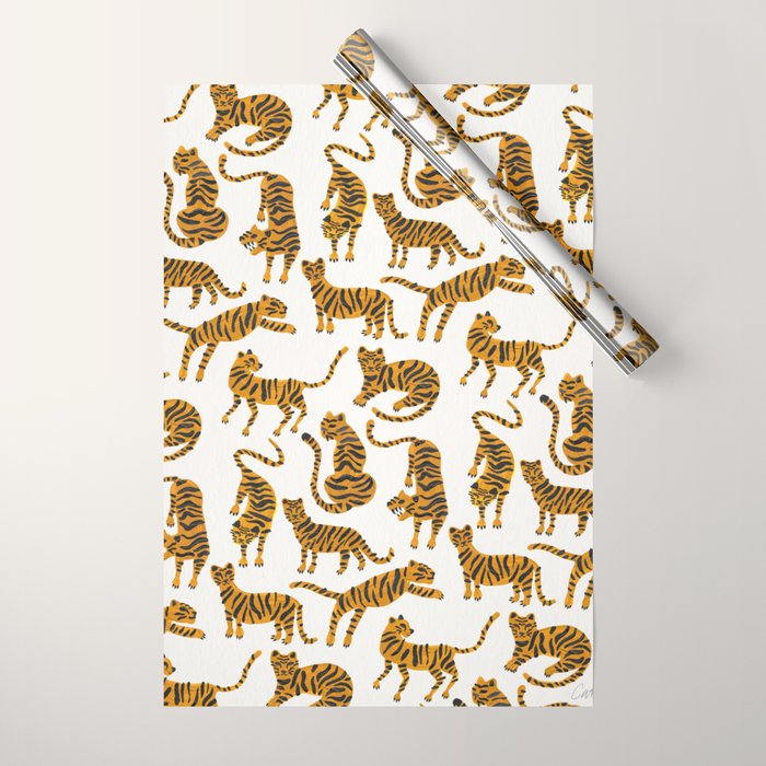Tiger Collection - Orange Palette Wrapping Paper Gallery Image 1