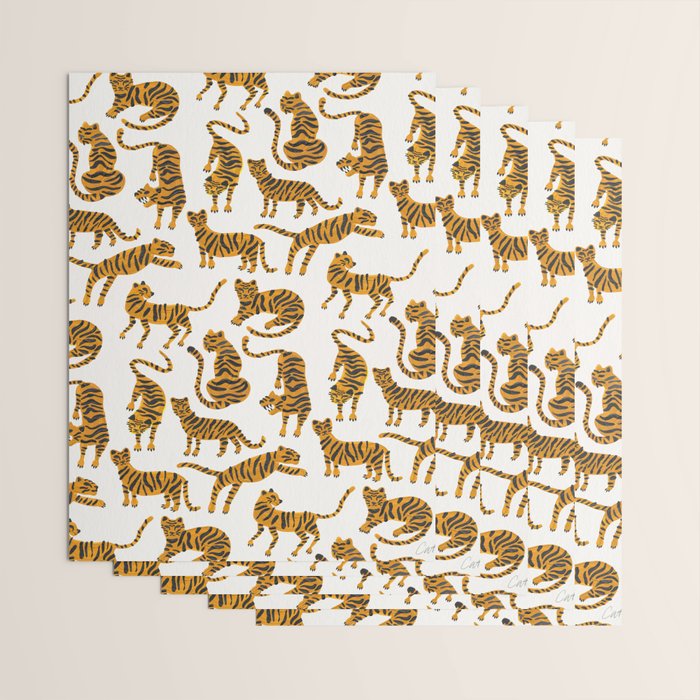 Tiger Collection - Orange Palette Wrapping Paper Gallery Image 3