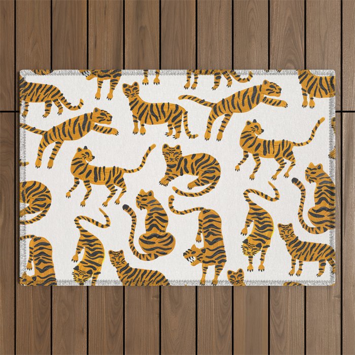 Tiger Collection - Orange Palette Outdoor Rug Gallery Image 1