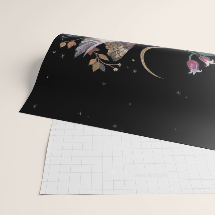 Owls Mushroom Magnolia Wrapping Paper Gallery Image 2