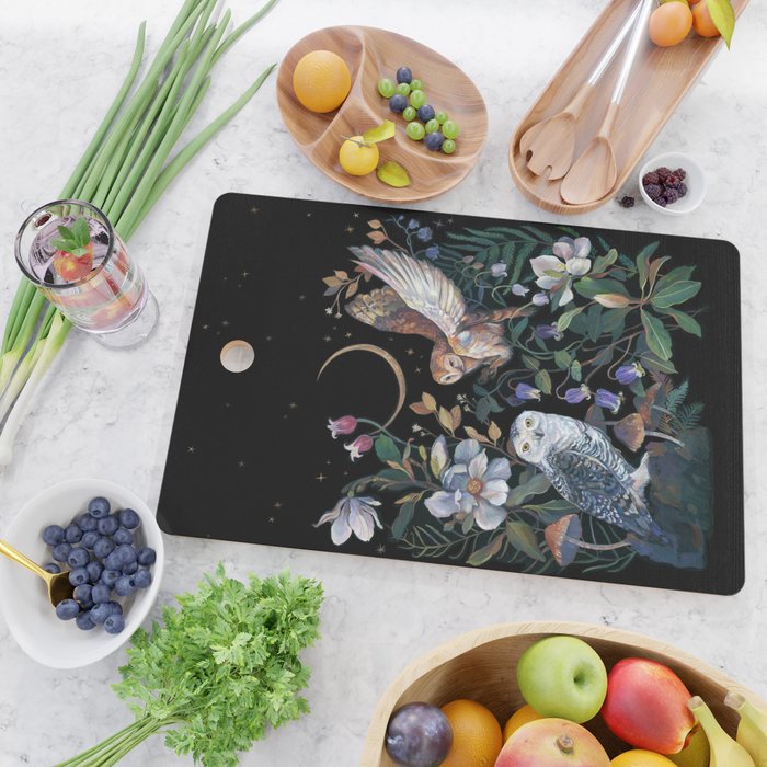 Owls Mushroom Magnolia Cutting Board Gallery Image 2