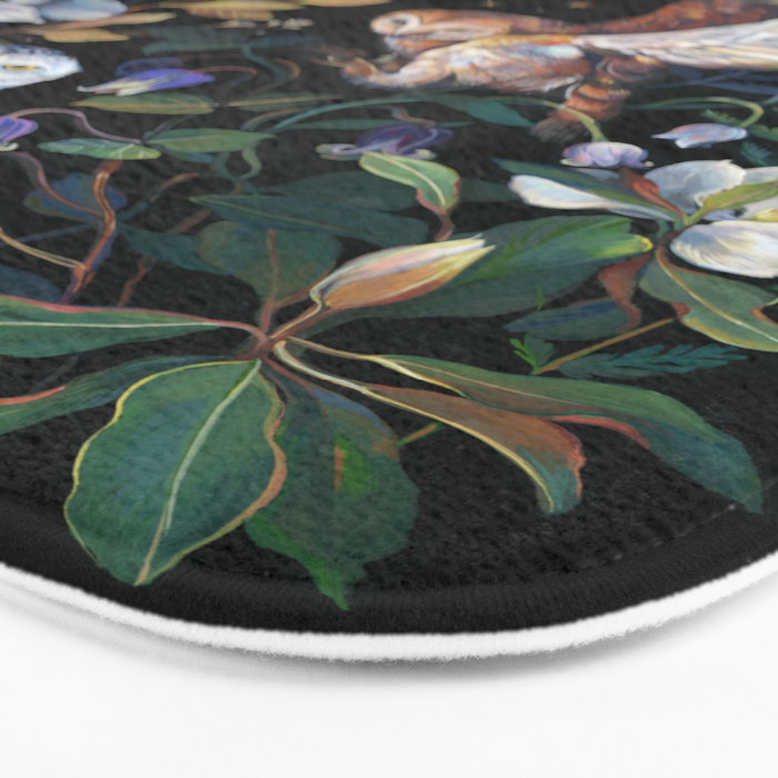 Owls Mushroom Magnolia Bath Mat Gallery Image 3