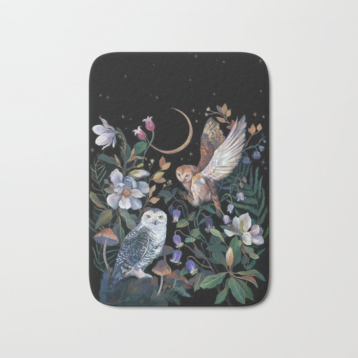 Owls Mushroom Magnolia Bath Mat Gallery Image 1