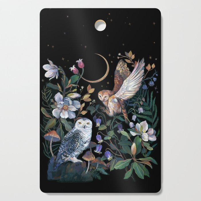 Owls Mushroom Magnolia Cutting Board Gallery Image 1