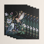 Owls Mushroom Magnolia Wrapping Paper Gallery Image 3