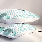 Mid-Century Modern Art Cocktail Teal Pillow Sham Gallery Image 3
