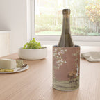 Vintage chinoiserie birds and japanese blossom trees on terracotta Wine Chiller Gallery Image 4