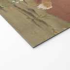 Vintage chinoiserie birds and japanese blossom trees on terracotta Welcome Mat Gallery Image 2