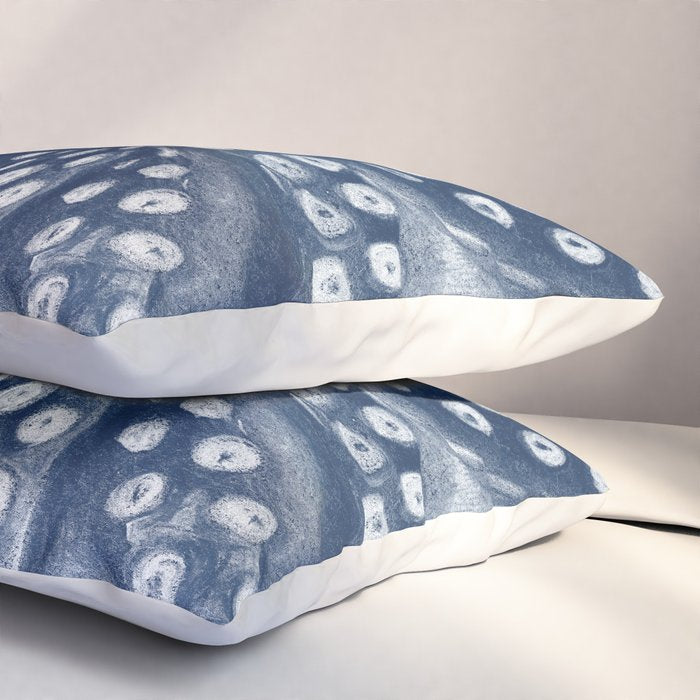 Octopus Vintage Map Blue Nautical Art Pillow Sham Gallery Image 3