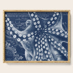 Octopus Vintage Map Blue Nautical Art Serving Tray Gallery Image 1