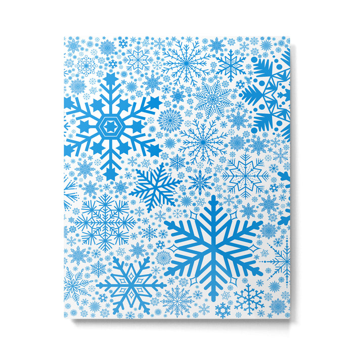 Blue Snowflakes - Light Background Metal Print Gallery Image 1
