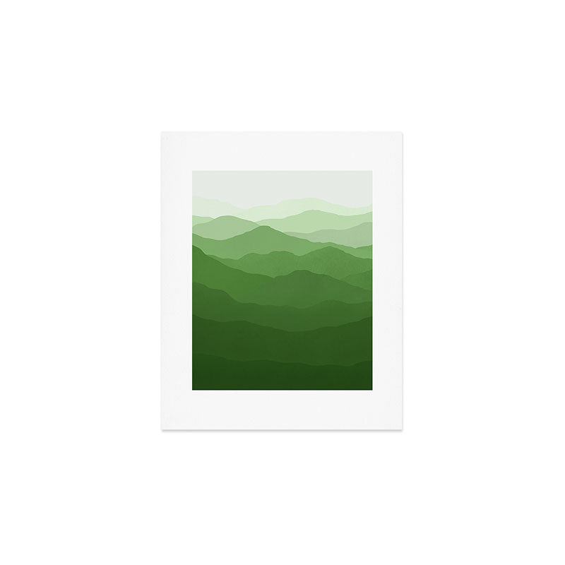 Magical Mountains in Green Art Print Gallery Image 1