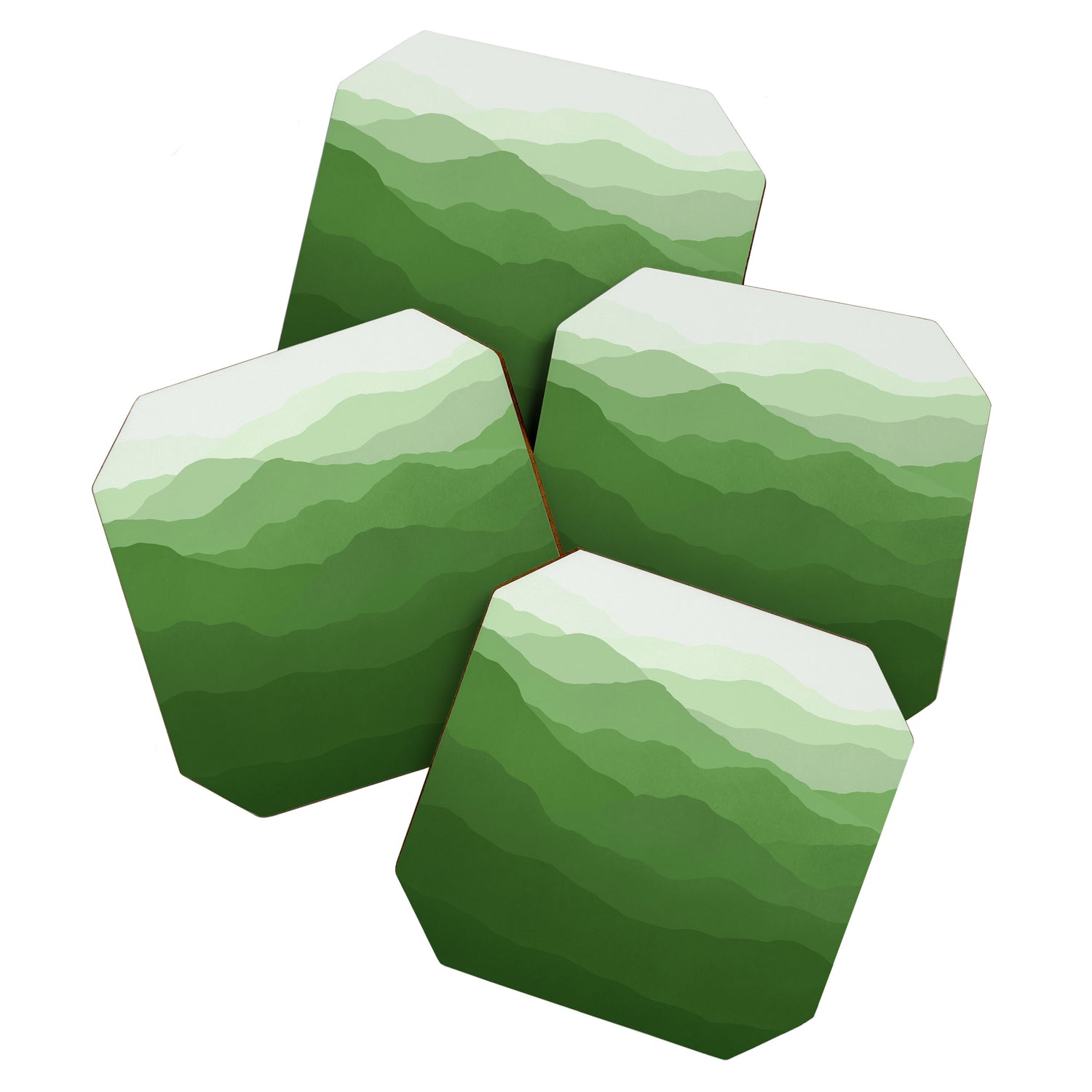 Magical Mountains in Green Coaster Gallery Image 1