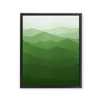 Magical Mountains in Green Framed Canvas Print Gallery Image 6