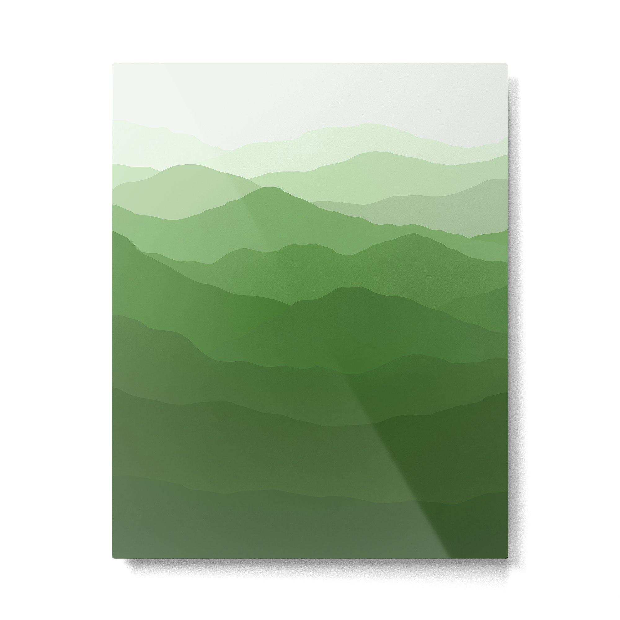 Magical Mountains in Green Metal Print Gallery Image 4