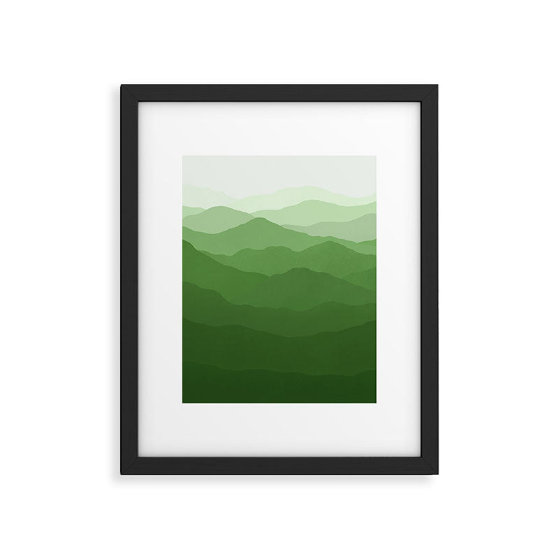 Magical Mountains in Green Framed Art Print Gallery Image 5