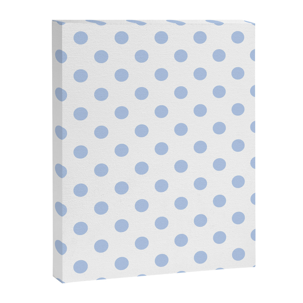 Pale Cornflower Blue polka dots 1. Canvas Print Gallery Image 8