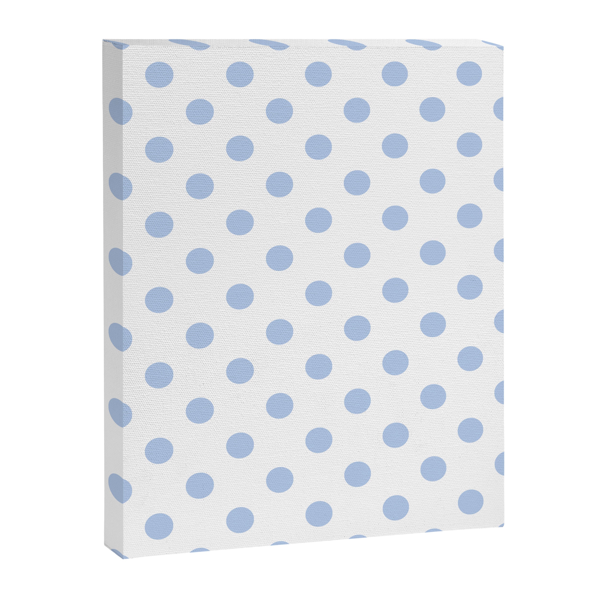 Pale Cornflower Blue polka dots 1. Canvas Print Gallery Image 8