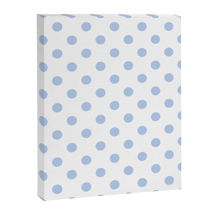 Pale Cornflower Blue polka dots 1. Canvas Print Gallery Image 1