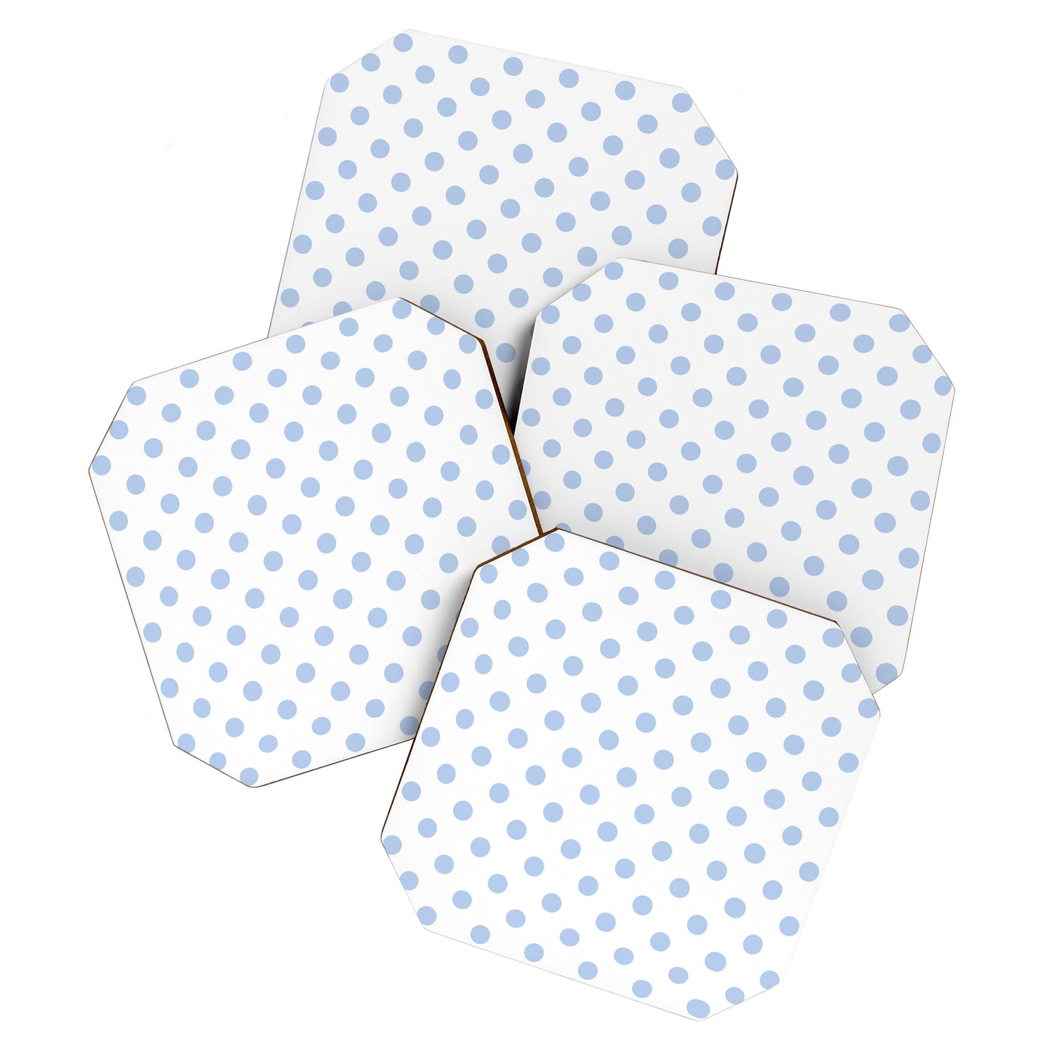Pale Cornflower Blue polka dots 1. Coaster Gallery Image 1