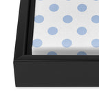Pale Cornflower Blue polka dots 1. Framed Canvas Print Gallery Image 3