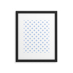 Pale Cornflower Blue polka dots 1. Framed Art Print Gallery Image 6