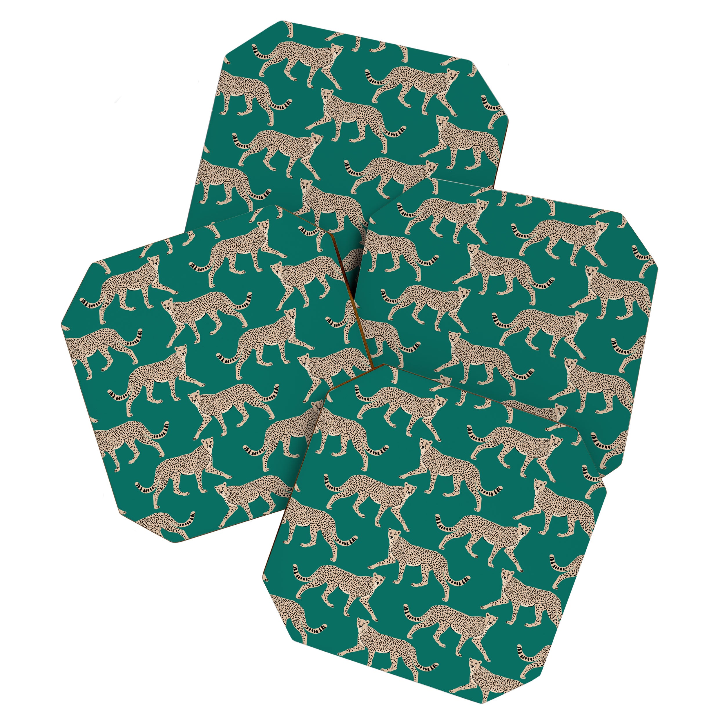 Walking Cheetahs 8 Coaster Gallery Image 1