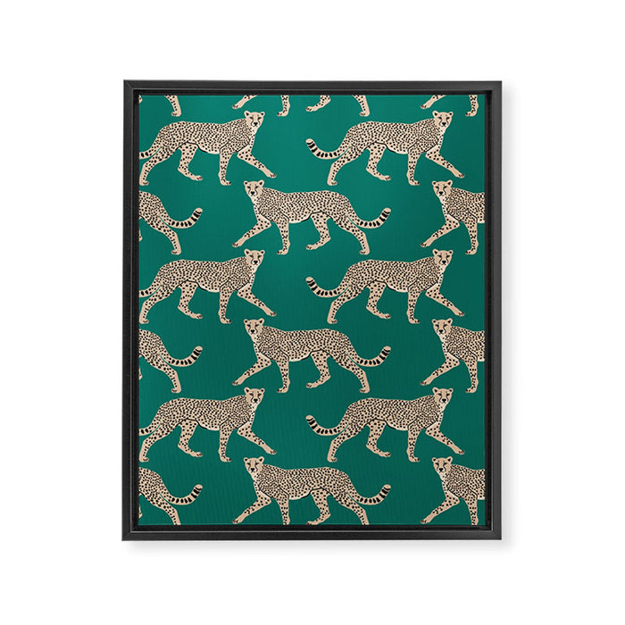 Walking Cheetahs 8 Framed Canvas Print Gallery Image 1