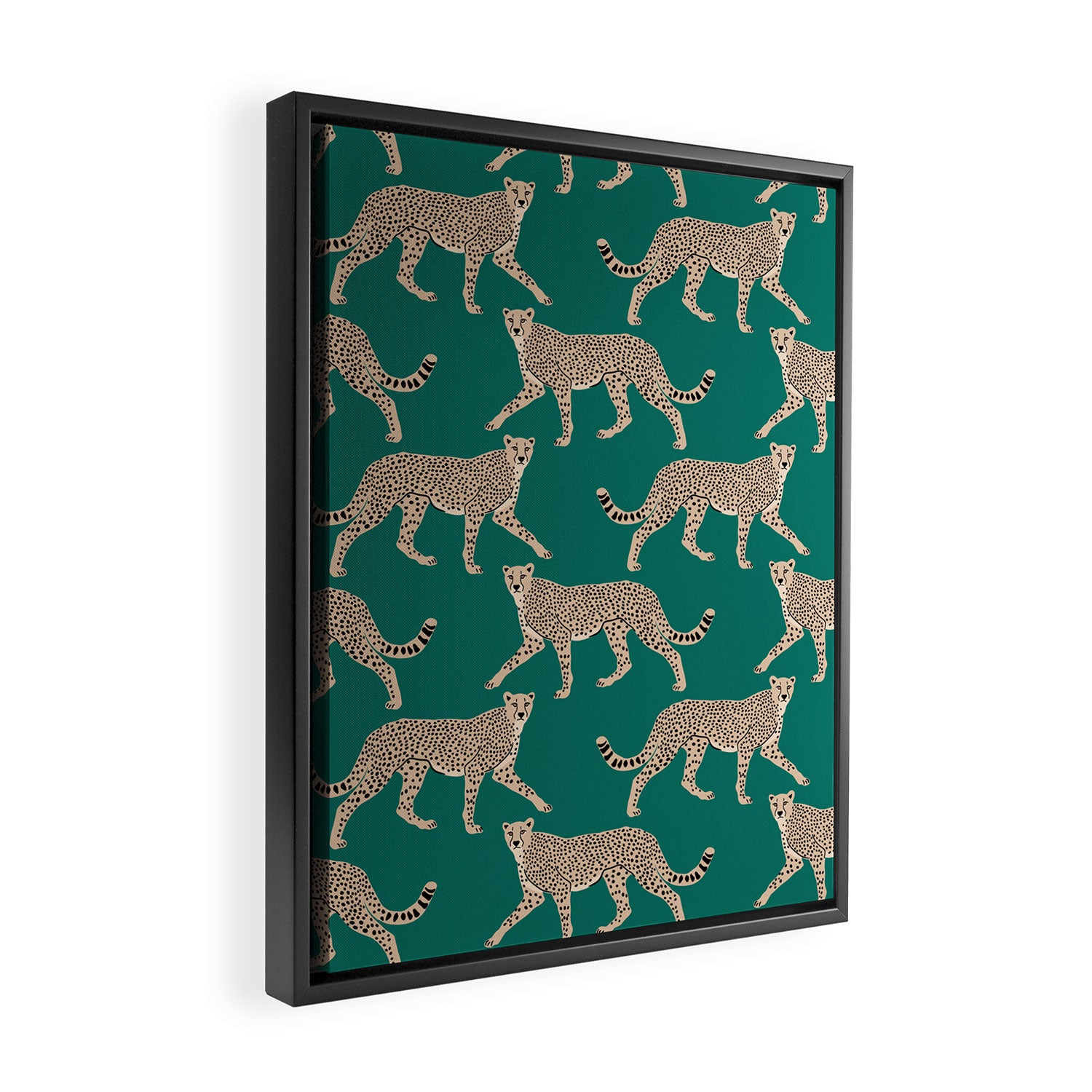 Walking Cheetahs 8 Framed Canvas Print Gallery Image 2