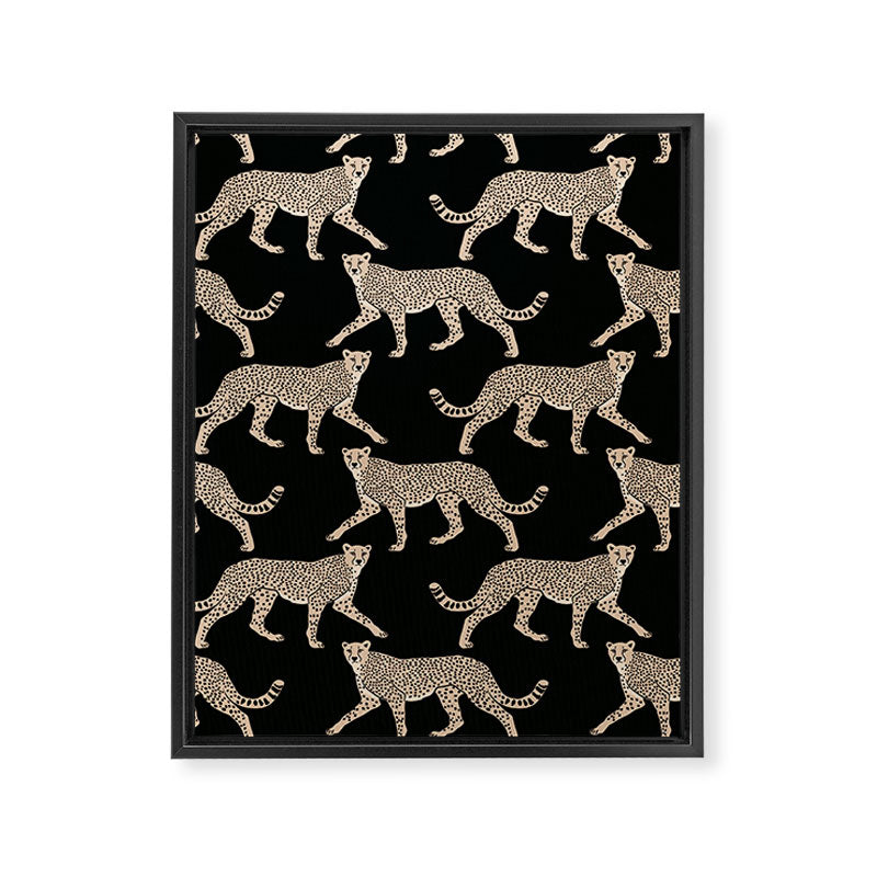 Walking Cheetahs 9 Framed Canvas Print