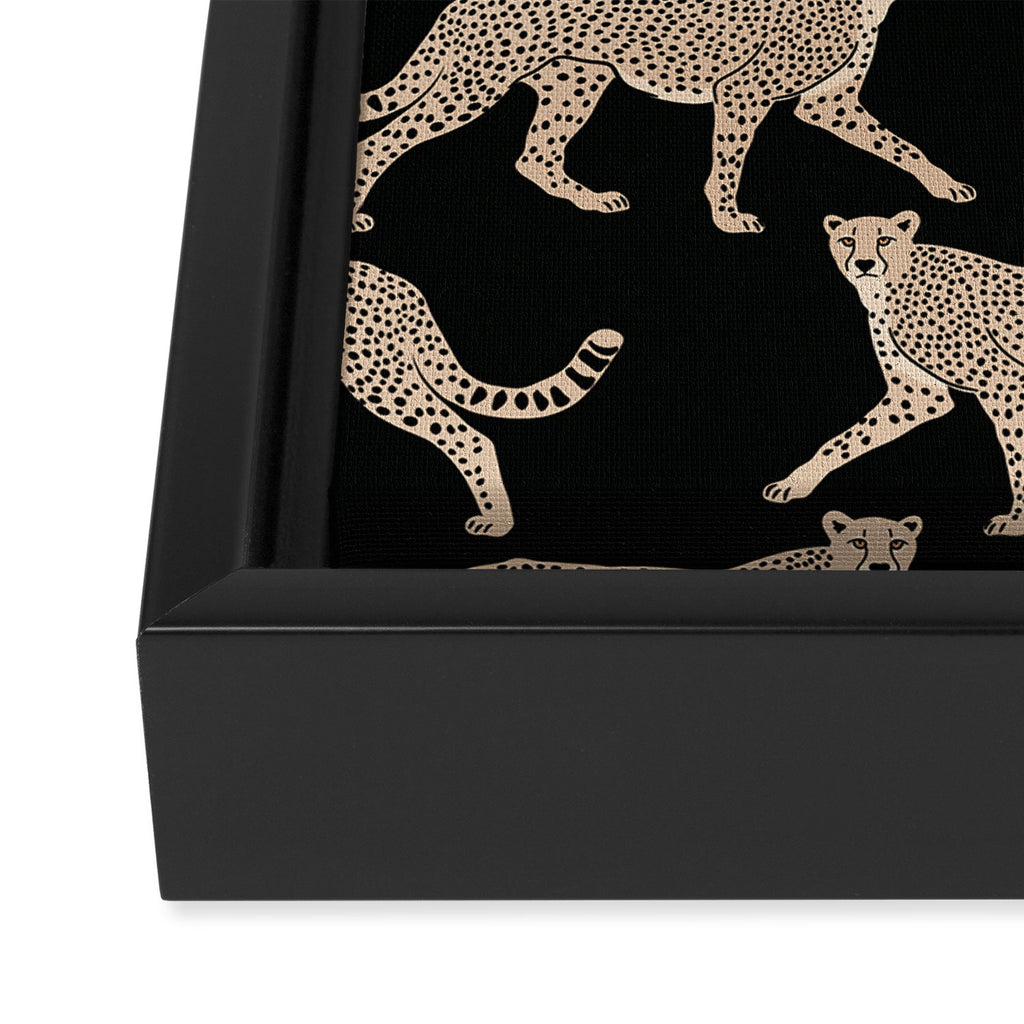 Walking Cheetahs 9 Framed Canvas Print Gallery Image 3