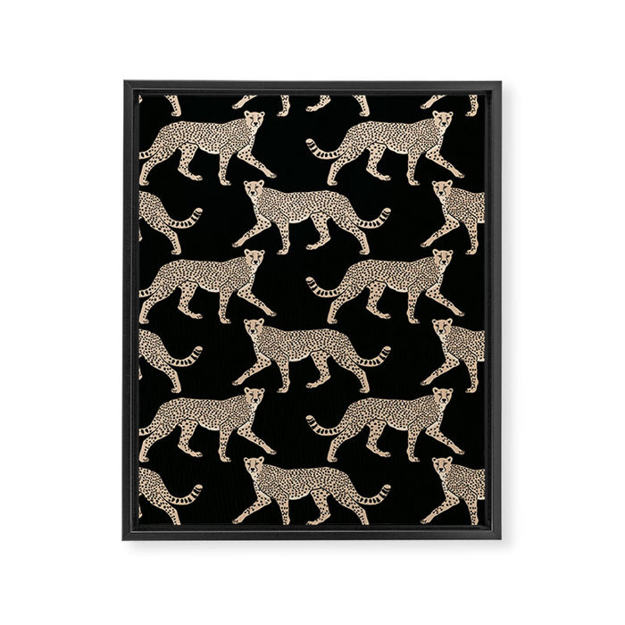 Walking Cheetahs 9 Framed Canvas Print Gallery Image 1
